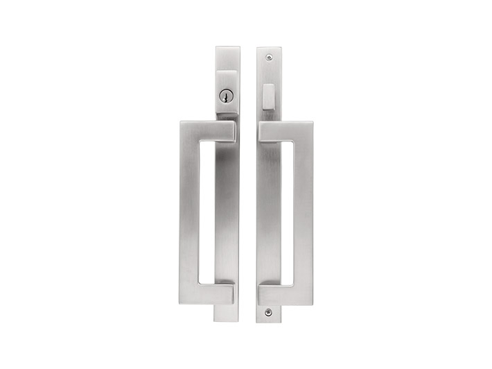 Sliding Door Handle – with key — Satin Brushed Nickel