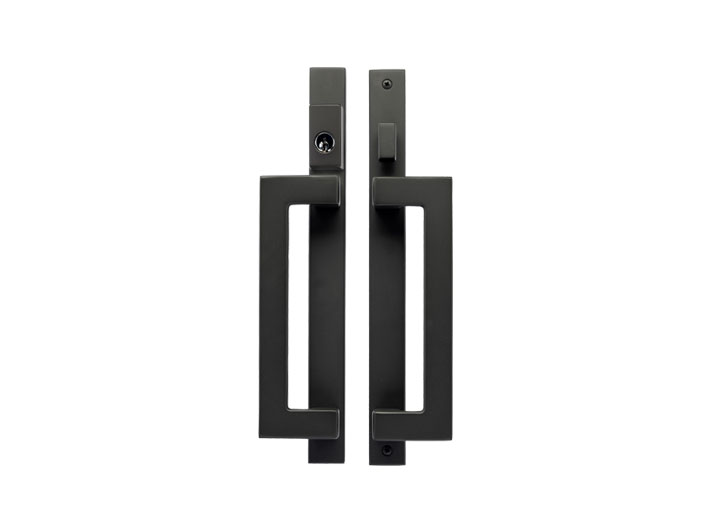 Sliding Door Handle – with key — Matte Black